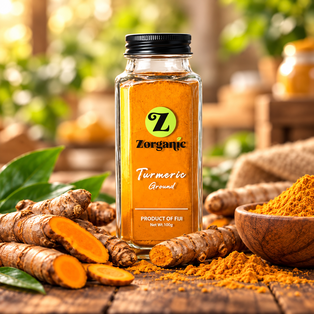 Zorganic Turmeric Powder – Glass Jar 100g