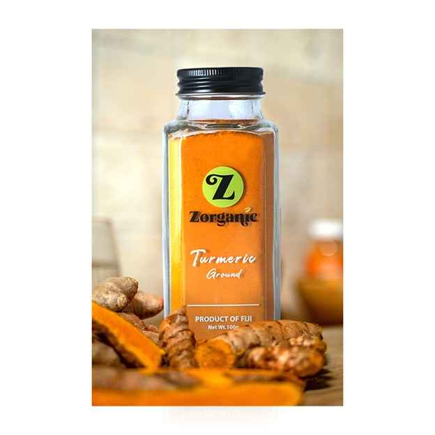 Zorganic Turmeric Powder – Glass Jar 100g - Image 2