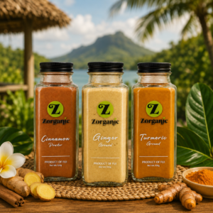 3 Jars - Zorganic Fiji Spice Value Bundle – Cinnamon, Ginger & Turmeric